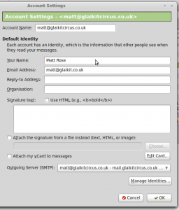 fire up your account settings