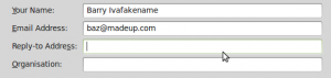 Put in a fake name